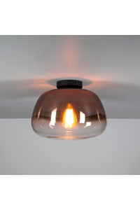 Plafondlamp Patti koperkleurig glas