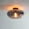 Plafondlamp Lona smoke grey glas