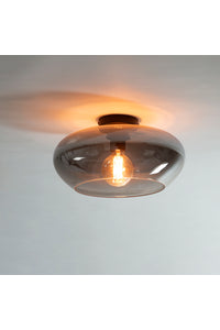 Plafondlamp Lona smoke grey glas