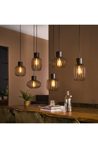 Hanglamp Rimini 6-lichts charcoal