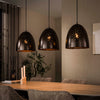 Hanglamp Lugo 3-lichts urban bruin