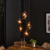 Hanglamp Lido 5-lichts in chroom glas