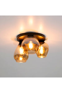 Plafondlamp Mix amberkleurig glas