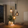 Hanglamp Fano 5-lichts tricolore getrapt