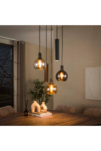 Hanglamp Fano 5-lichts tricolore getrapt