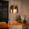 Hanglamp Trino met smoke grey glazen kap