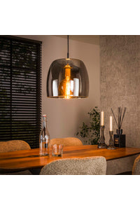 Hanglamp Trino met smoke grey glazen kap