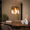 Hanglamp Trino XL met amber kleurige glazen kap