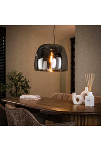 Hanglamp Trino XL met smoke grey glazen kap