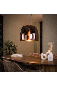Hanglamp Trino XL met koper kleurige glazen kap