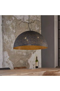 Hanglamp Nago ø70 cm met zwart/bruine gaatjes kap