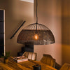 Hanglamp Luni ø80 cm in zwart/bruin