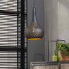 Hanglamp Nago met zwart/bruine gaatjes kegelkapje