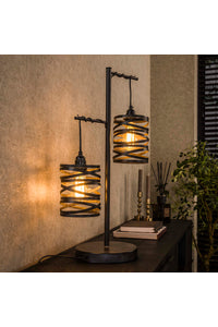 Tafellamp Perla 2-lichts slate grey