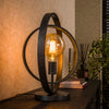 Tafellamp Breno charcoal met metalen draaibare ring