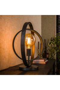 Tafellamp Breno charcoal met metalen draaibare ring