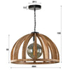Hanglamp Lesina ø60 cm van massief mangohout