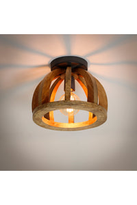 Plafondlamp Lesina massief mangohout