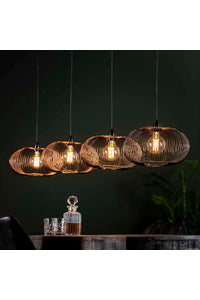 Hanglamp Frankenberg met 4 diskvormige metalen kappen ø35 cm
