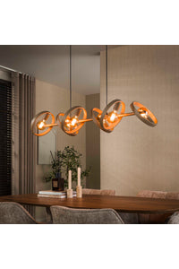 Hanglamp Itri 6-lichts met ringen beige
