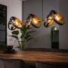 Hanglamp Itri 6-lichts met ringen charcoal