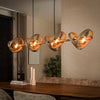 Hanglamp Itri 8-lichts met ringen beige