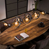 Hanglamp Itri 8-lichts met ringen charcoal