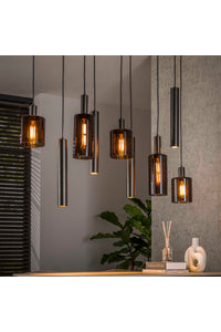 Hanglamp Cento 9-lichts sienna bruin