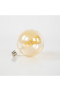 LED lichtbron filament E27 bol met amberglas ø15 cm