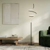 Highlight vloerlamp Curle zwart