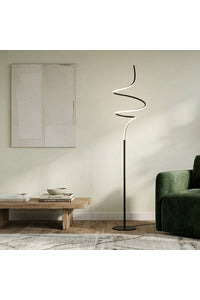 Highlight vloerlamp Curle zwart
