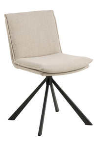 Draaibare eetkamerstoel Jersie in beige stof