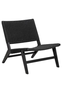 Fauteuil Klim in zwart vlechtwerk