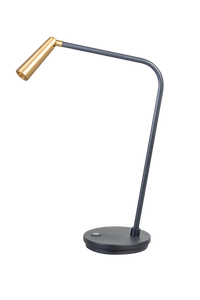 ETH Expo Trading tafellamp Barry 1-lichts zwart messing