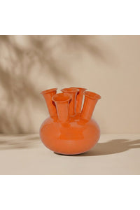 Colmore toeter vaas 5 mouth papaya oranje in emaille