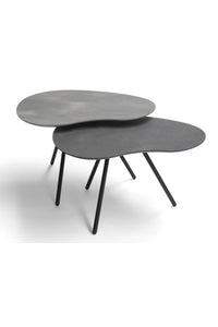 Brees New World top-salontafelset Cloudy HPL alugrijs + agaat