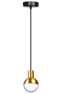 ETH Expo trading hanglamp Drop 1-lichts zwart messing