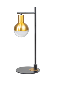 ETH Expo Trading tafellamp Drop 1-lichts zwart messing