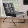 Fauteuil Hadsten in grijze fluwelen velvet stof