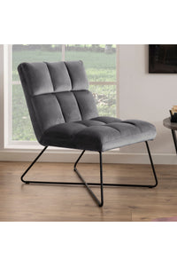 Fauteuil Hadsten in grijze fluwelen velvet stof
