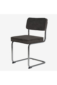 Brovst rib eetkamerstoel dark taupe