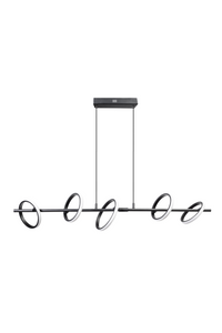 ETH Expo trading hanglamp Jaimy 5-lichts zwart