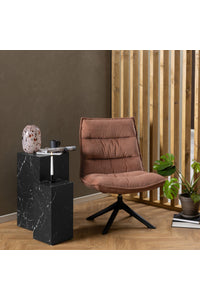 Draaifauteuil Jordrup in rosewood stof