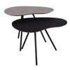 Brees New World hoektafelset Cloudy HPL alugrijs + black oak
