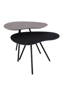 Brees New World hoektafelset Cloudy HPL alugrijs + black oak