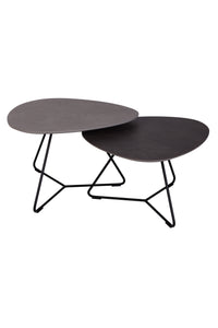 Brees New World Twinny toptafel set HPL alu + agaat
