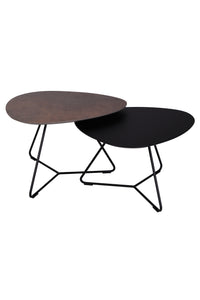 Brees New World Twinny toptafel set HPL brons + Fenix zwart