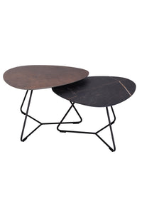 Brees New World Twinny toptafel set HPL brons + thunder