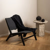 Fauteuil Klim in zwart vlechtwerk