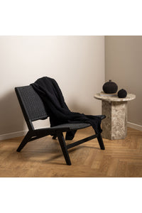 Fauteuil Klim in zwart vlechtwerk